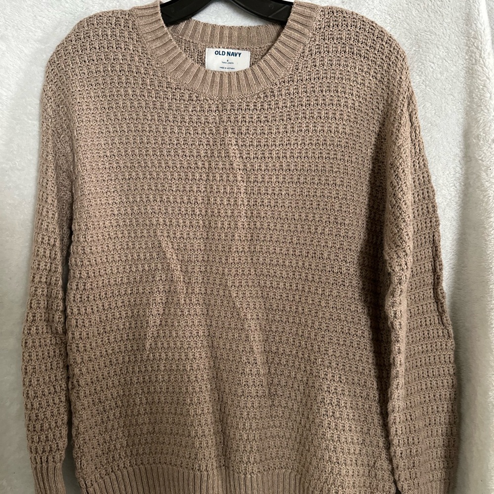 Old Navy Women's Tan Crewneck Sweater